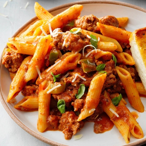 pressure-cooker-penne-with-meat-sauce-recipe